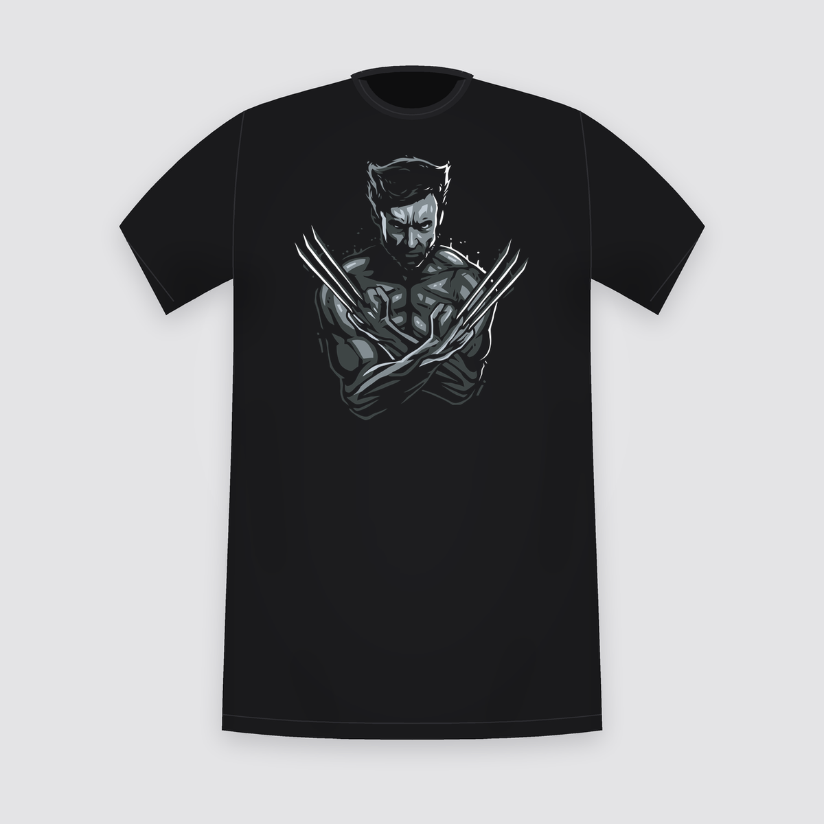 Marvel Wolverine Claws Portrait Black T-Shirt