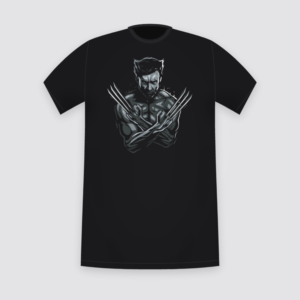 Marvel Wolverine Claws Portrait Black T-Shirt