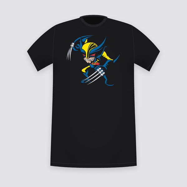 Marvel Wolverine Leaping Claws Black T-Shirt