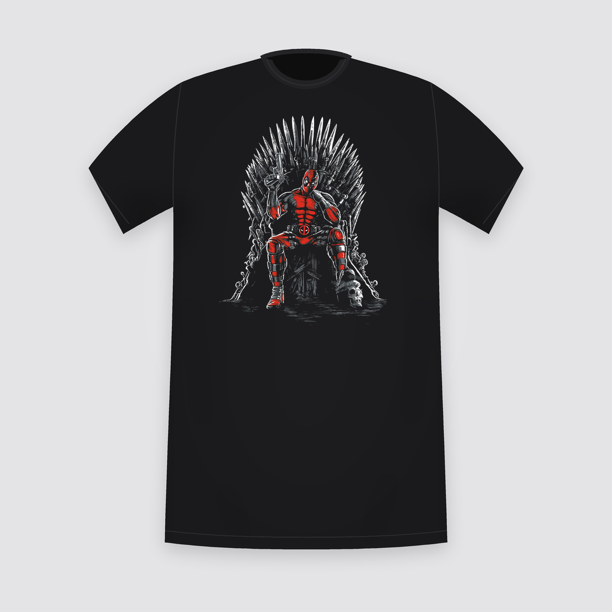 Masked Anti-Hero Sword Throne Black T-Shirt