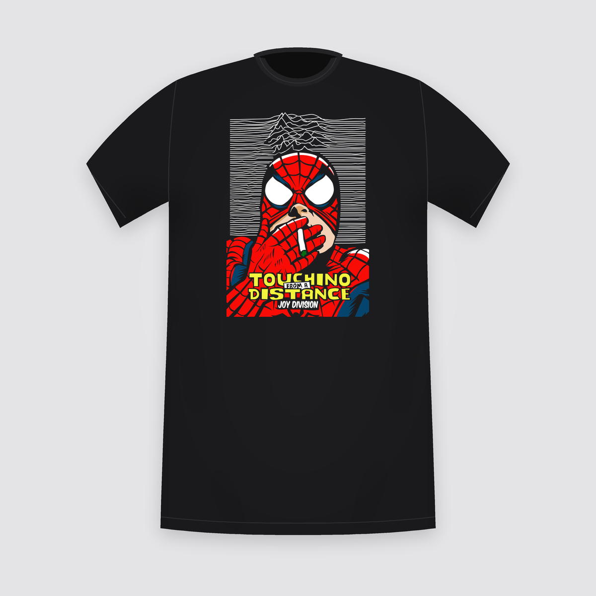 Masked Web Hero Retro Poster Black T-Shirt
