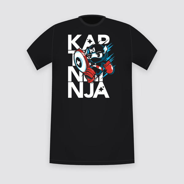 Ninja Star Shield Graphic Black T-Shirt