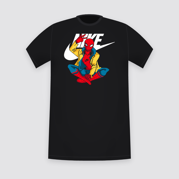 Web Hero Like Slogan Black T-Shirt